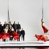 Artists of the Circa and Opera Australia ensembles take part in a dress rehearsal of Orpheus and Eurydice