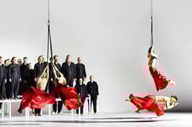 Artists of the Circa and Opera Australia ensembles take part in a dress rehearsal of Orpheus and Eurydice