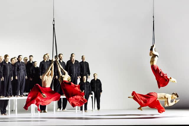 Artists of the Circa and Opera Australia ensembles take part in a dress rehearsal of Orpheus and Eurydice