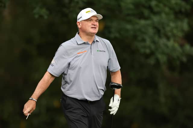 Paul Lawrie is handily-placed after the first round of the Staysure PGA Senior Championship at Trump International Golf Links in Aberdeen