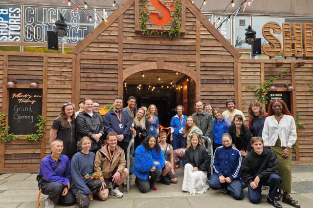 The launch of new Fringe venue Shedinburgh on Friday morning.