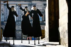 The Edinburgh Festival Fringe would not be the same without shows like Macbeth on stilts, performed by Universal Arts and the Polish Cultural Institute (Picture: Jeff J Mitchell)