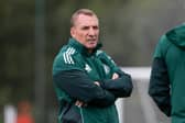 Celtic manager Brendan Rodgers during a training session at Lennoxtown on Friday. (Photo by Craig Williamson / SNS Group)