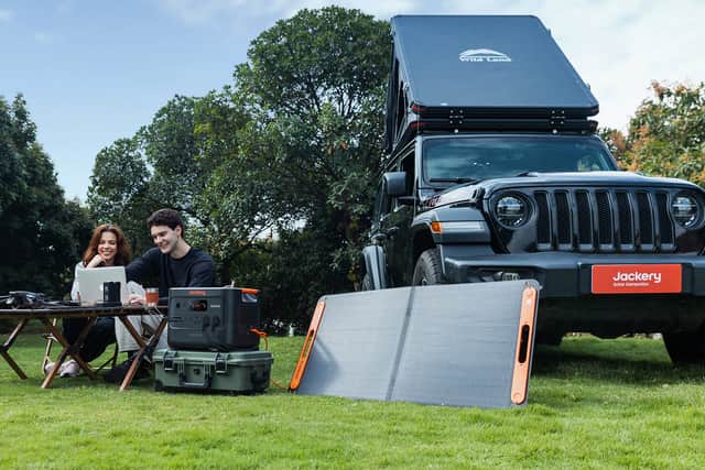 Hook it up to solar panels and it can go on for days - but you can only use Jackery specific panels