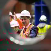 Ed Miliband tours Balltech Engineering Solutions, which specialises in offshore wind as well as oil and gas engineering, in Morecambe (Picture: Christopher Furlong)