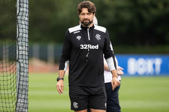 Rangers head coach Russell Martin during a training session on Friday. (Photo by Alan Harvey / SNS Group)