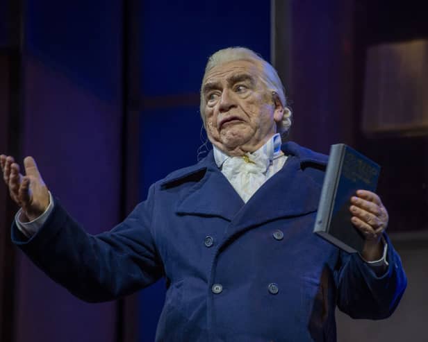 Actor Brian Cox appears in a scene from National Theatre of Scotland play Make It Happen.