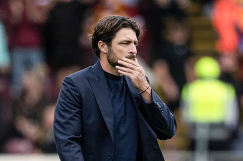 Rangers head coach Russell Martin at full time after the 1-1 draw with Motherwell at Fir Park. (Photo by Craig Foy / SNS Group)