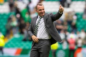 Celtic manager Brendan Rodgers gives the thumbs-up after the 1-0 win over St Mirren.