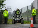 Police Scotland officers guard the Trump Turnberry golf course ahead of Donald Trump's arrival in Scotland (Picture: Christopher Furlong)