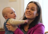 Kate Forbes with her daughter Naomi, pictured in 2023