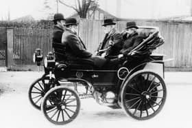 This 1891 Canstatt-Daimler is a car that looks a lot like a horse-drawn carriage that's missing its horses (Picture: National Motor Museum/Heritage Images)