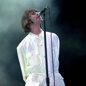 Liam Gallagher, of Oasis, at the concert at Knebworth in Hertfordshire in 1996. Picture: Stefan Rousseau/PA Wire