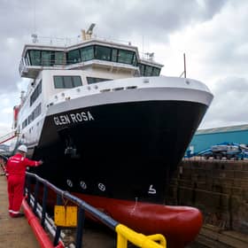 The Glen Rosa during an inspection at Dales Marine, Greenock. Picture: Jane Barlow/PA Wire 