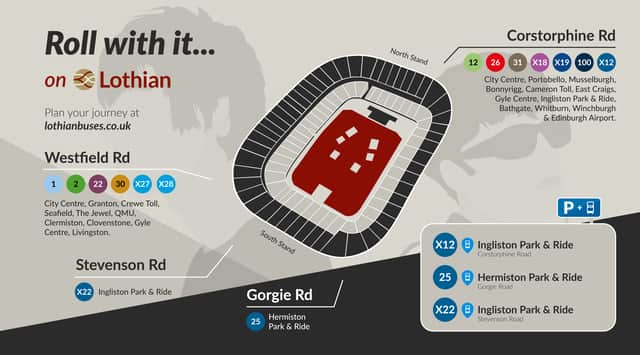 Lothian Buses will be running a number of services for Oasis fans.