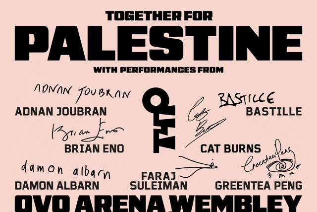 Musicians from across the UK and Palestine are set to raise funds for Gaza with the Together For Palestine concert this September.