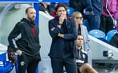 Russell Martin and his Rangers assistant Matt Gill look on during the 1-1 draw with Dundee.