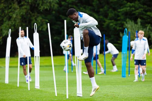 Rangers' Emmanuel Fernandez trains ahead of the trip to Viktoria Plzen in the Champions League qualifier.