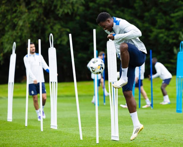 Rangers' Emmanuel Fernandez trains ahead of the trip to Viktoria Plzen in the Champions League qualifier.