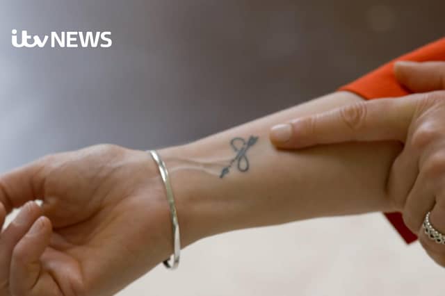 Sturgeon unveiled the tattoo this evening