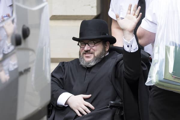 Nicholas Rossi outside court in Edinburgh in 2023, after an extradition hearing