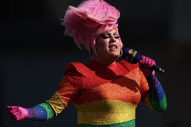 Dean Misdale, seen performing during an Australian rules football match between West Coast Eagles and Port Adelaide Power last year, has found a home at Edinburgh's 'Free Fringe' (Picture: Paul Kane)