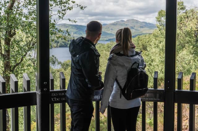 The view west over Loch Katrine from the tower