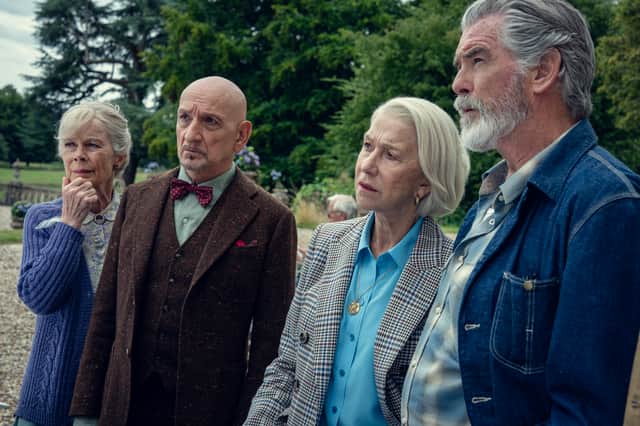 Celia Imrie, Ben Kingsley, Helen Mirren and Pierce Brosnan star in The Thursday Murder Club.