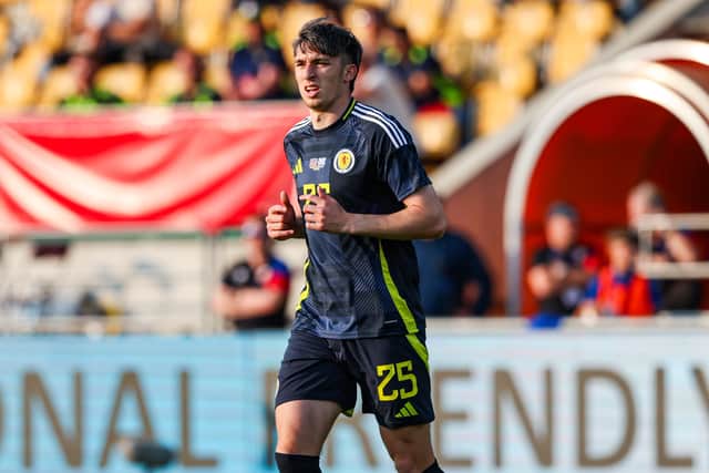 Kieron Bowie made his Scotland debut off the bench in the 4-0 win over Liechtenstein in June. (Photo by Craig Williamson / SNS Group)