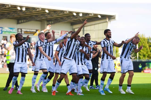 St Mirren players celebrate their penalty shoot out win over Hearts in the Premier Sports Cup.  (Photo by Craig Williamson / SNS Group)
