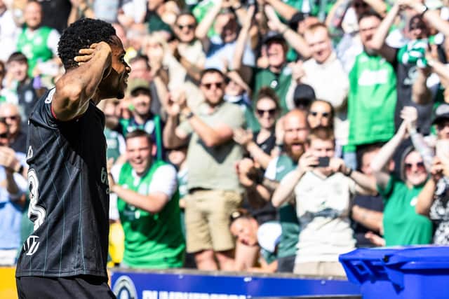 Thibault Klidje opened the scoring just before half time for Hibs.