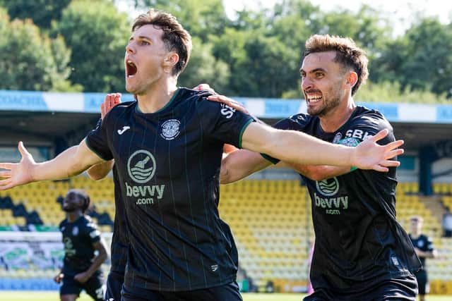 Josh Mulligan lashed home the second goal for Hibs.