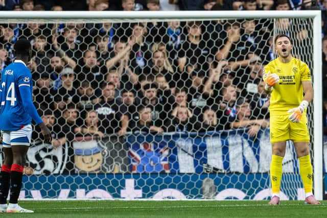 Nasser Djiga and Jack Butland got in a fankle that led to Rangers' opening concession.