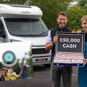 Aron (right) can now pursue his dreams of travelling Europe thanks to his massive win