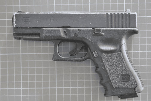This airgun was recovered from the teenager's rucksack after he was arrested outside the mosque