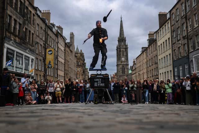 The Royal Mile during the Edinburgh Fringe.