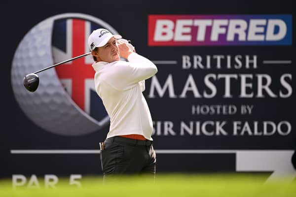  Matt Fitzpatrick  tees off on the third hole on day two of the Betfred British Masters hosted by Sir Nick Faldo at The Belfry 