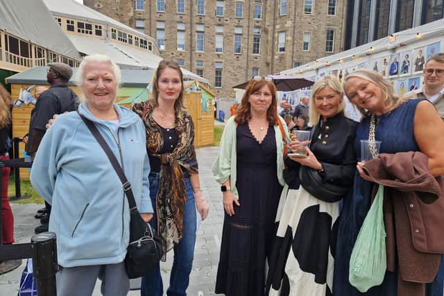 Outlander fans Angela Ellis, Mary Gombert, Fiona McCallum, Sylvia Hancock and Vicky Johnson.