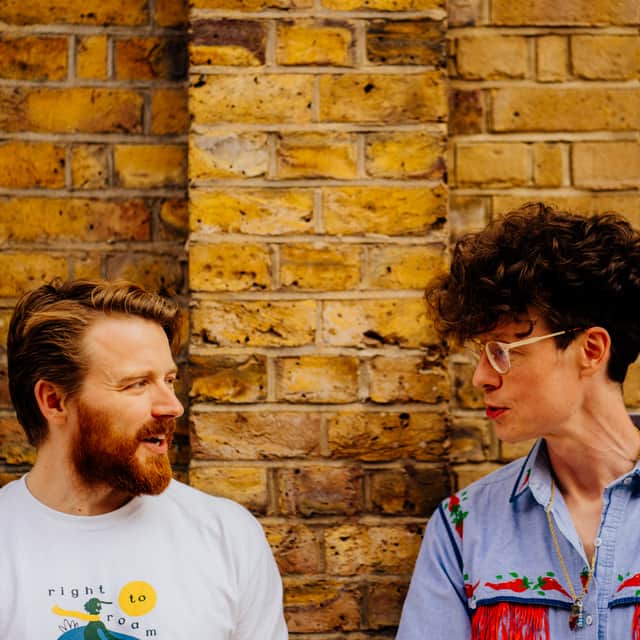 Actor Jack Lowden and writer Michael Pedersen. Lowden is the audio book narrator of Pedersen's first work of fiction, Muckle Flugga.