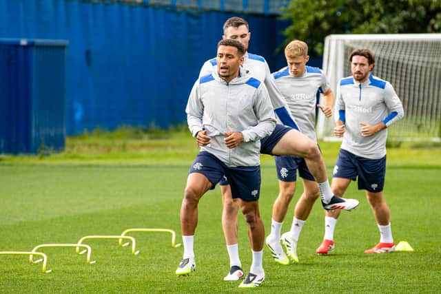 Rangers train in Glasgow ahead of their Champions League play-off round second leg tie at Club Brugge.