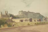 A design for the proposed National Gallery and Academy Buildings on the Mound, produced in 1850.