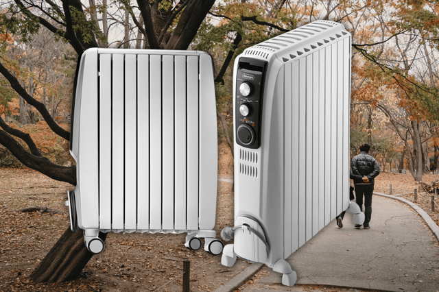 The De’Longhi Dragon 4 is ideal for spaces up to 75 cubic metres and has a 10-year warranty