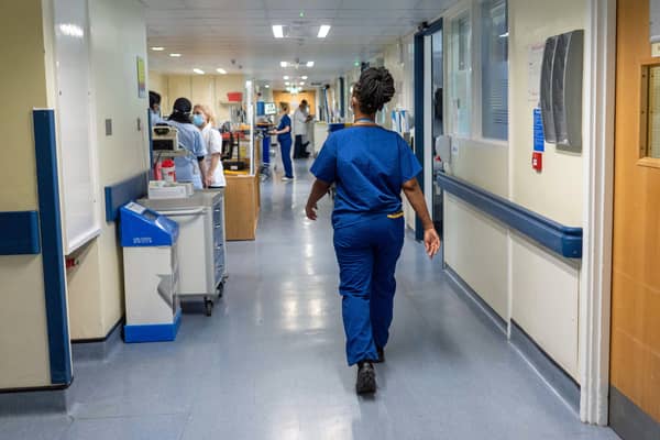 Staff on an NHS hospital ward