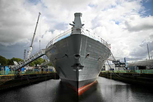 The under construction City Class Type 26 frigate HMS Glasgow