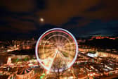 The Christmas Market in Princes Street Gardens in Edinburgh 