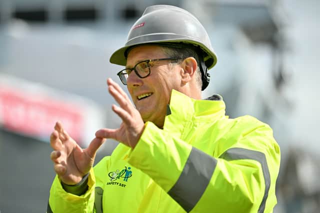 Prime Minister Sir Keir Starmer during his visit to BAE Systems shipyard in Glasgow last week