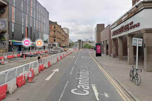 Cambridge Street in Glasgow, where the incident took place.