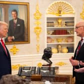 Donald Trump, John Swinney and Lord Mandelson in the Oval Office