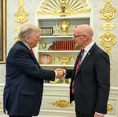 President Donald Trump meets with First Minister John Swinney