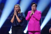 Win Win with People's Postcode Lottery hosts Mel Giedroyc (L) and Sue Perkins (R)